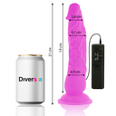 Diversia Dildo Vibrante Flessibile Viola 21 cm con Ventosa – immagine 2