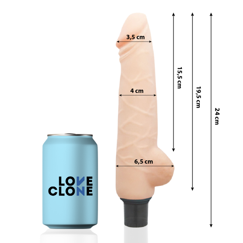 Loveclone Harald Vibratore Realistico Autolubrificante 24 cm – immagine 2