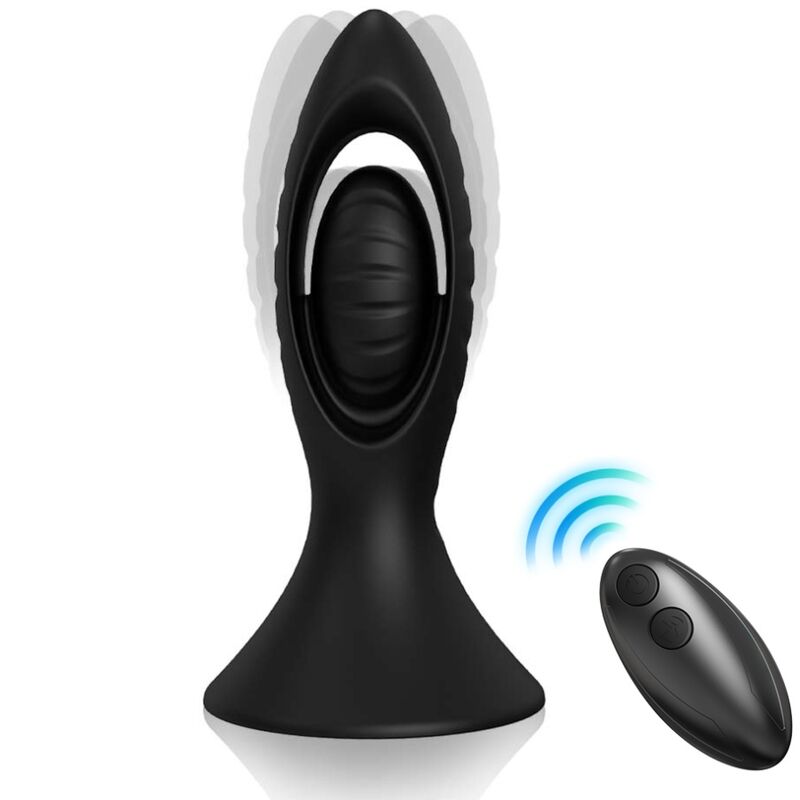 Armony Vibratore e Plug Anale in Silicone Nero