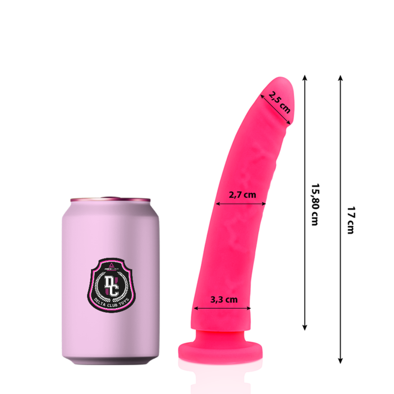 Delta Club Dildo in Silicone Medicale 17 cm Ø 3 cm Rosa