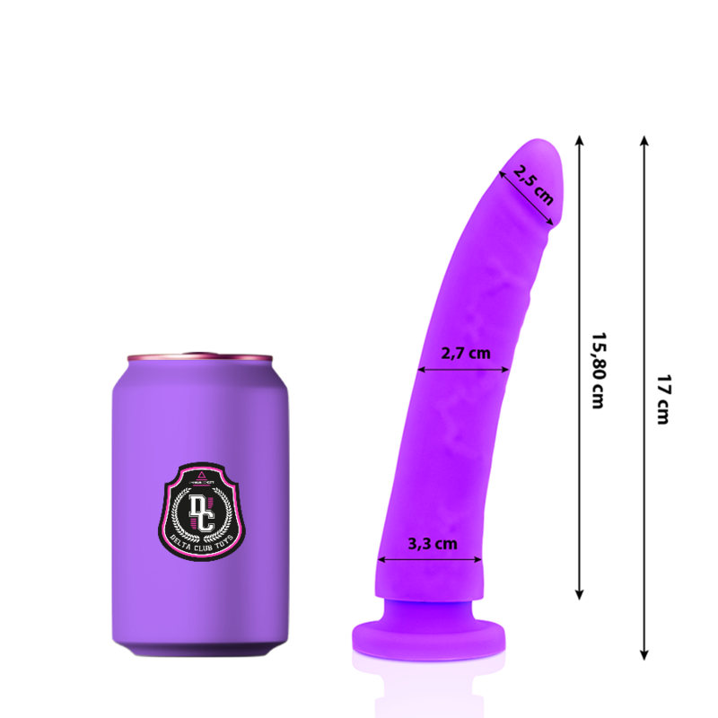 Delta Club Dildo in Silicone Medicale 17 cm Ø 3 cm Viola