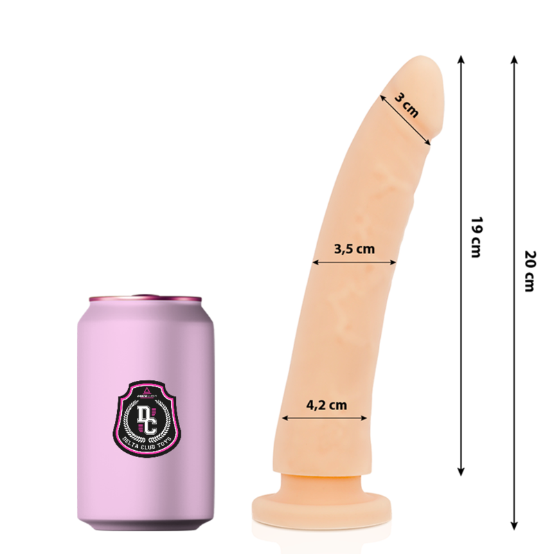 Delta Club Dildo in Silicone Medicale 20 cm Ø 4 cm Carne