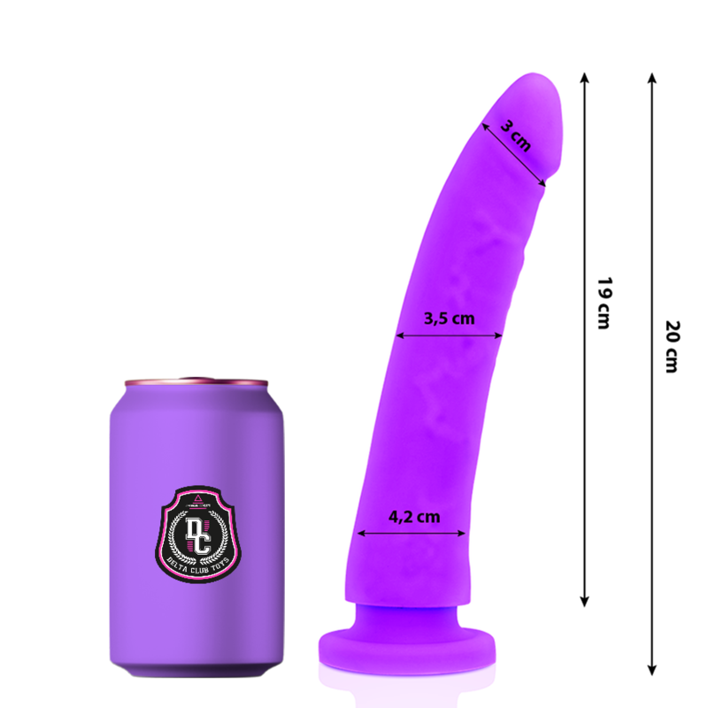 Delta Club Dildo in Silicone Medicale 20 cm Ø 4 cm Viola