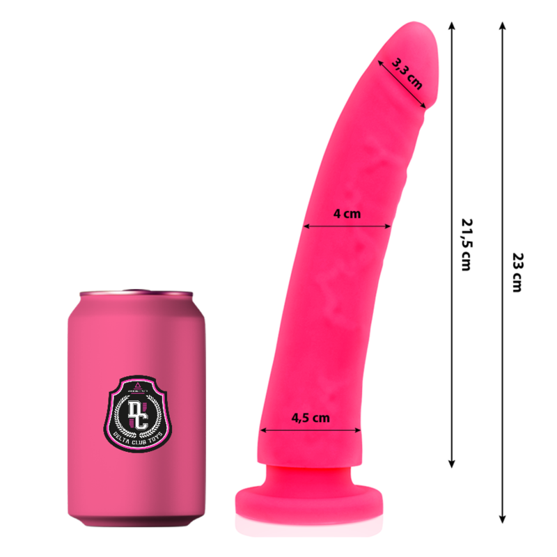 Delta Club Dildo in Silicone Medicale 23 cm Ø 4,5 cm Rosa