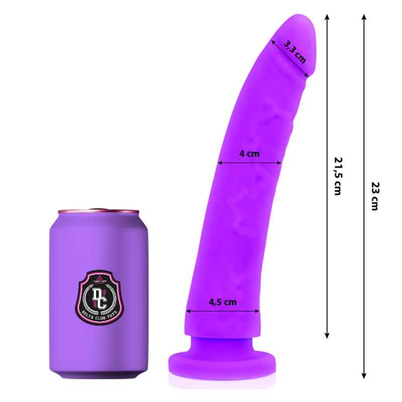 Delta Club Dildo in Silicone Medicale 23 cm Ø 4,5 cm Viola
