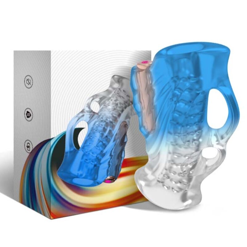 Armony Masturbatore con Appoggio per Dita e Vibrazione Blu – immagine 4