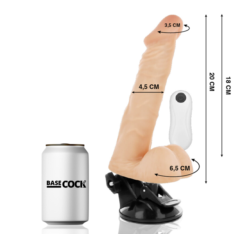 Basecock Vibratore Realistico Snodabile con Telecomando Naturale 20 cm – immagine 2