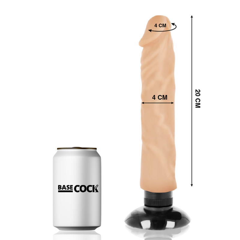 Basecock Vibratore Realistico 2 in 1 Naturale 20 cm – immagine 2