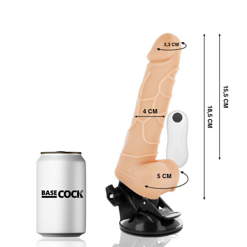 Basecock Vibratore Realistico con Telecomando Naturale 18,5 cm Velocità Regolabile – immagine 2