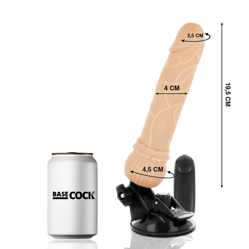 Basecock Vibratore Realistico con Telecomando Naturale 19,5 cm Velocità Regolabile – immagine 2