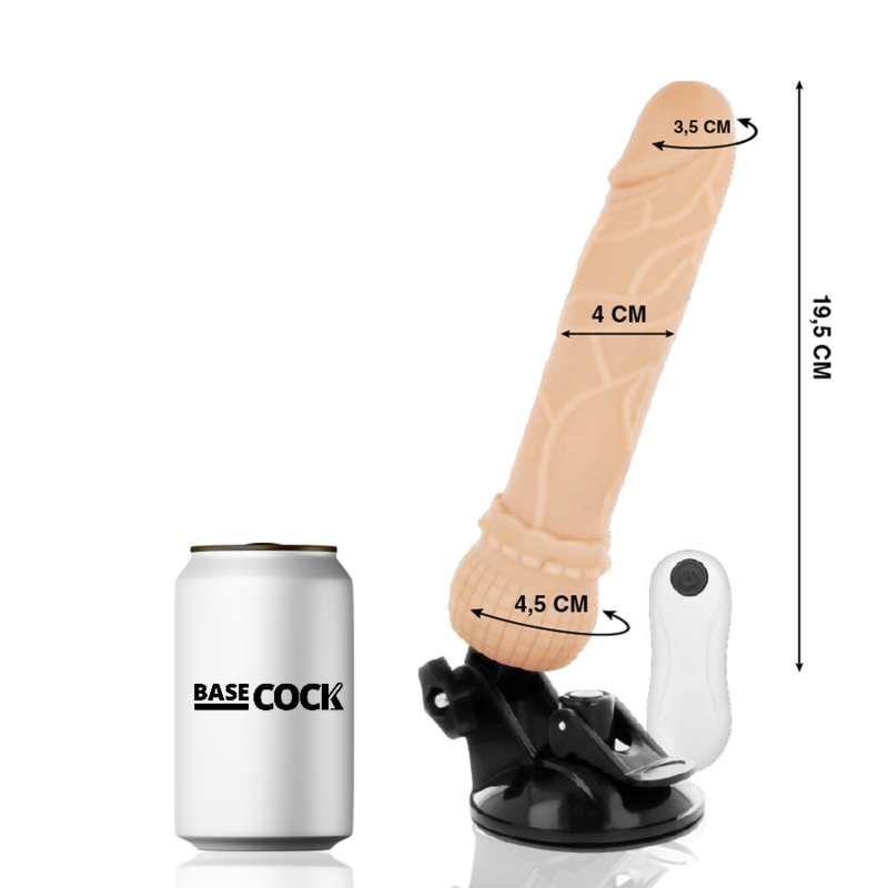 Basecock Vibratore Realistico con Telecomando Naturale 19,5 cm – immagine 2