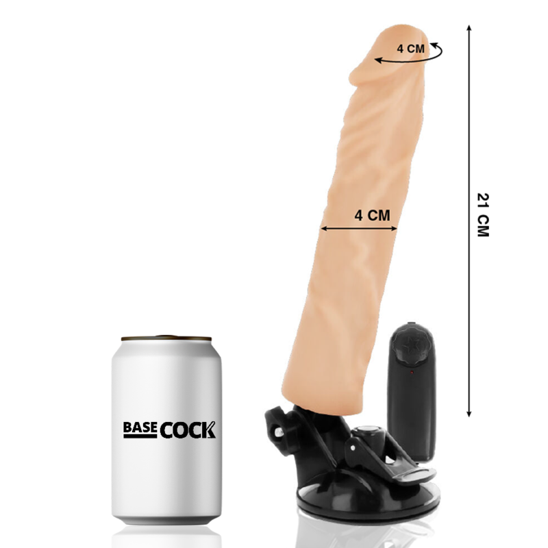 Basecock Vibratore Realistico con Telecomando Naturale 21 cm Velocità Regolabile – immagine 2
