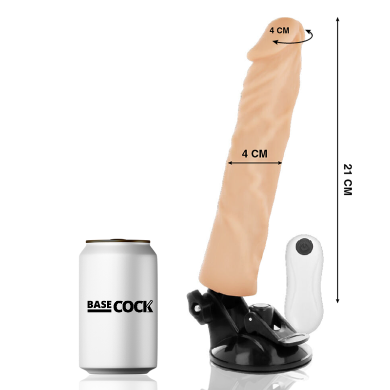 Basecock Vibratore Realistico con Telecomando Naturale 21 cm – immagine 2