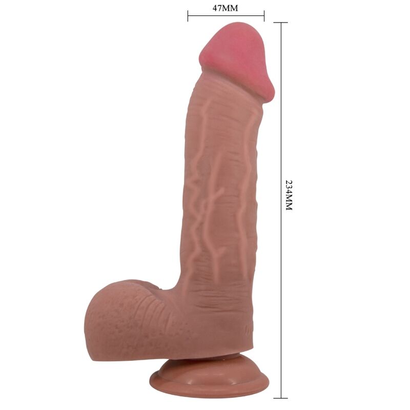 Pretty Love Sliding Skin dildo realistico 23,4 cm marrone – foto 4