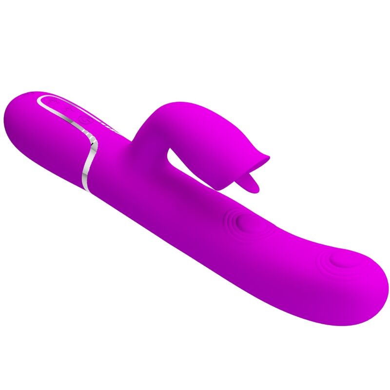 Pretty Love Vibratore Rabbit con Lingua e Pulsazione Fucsia