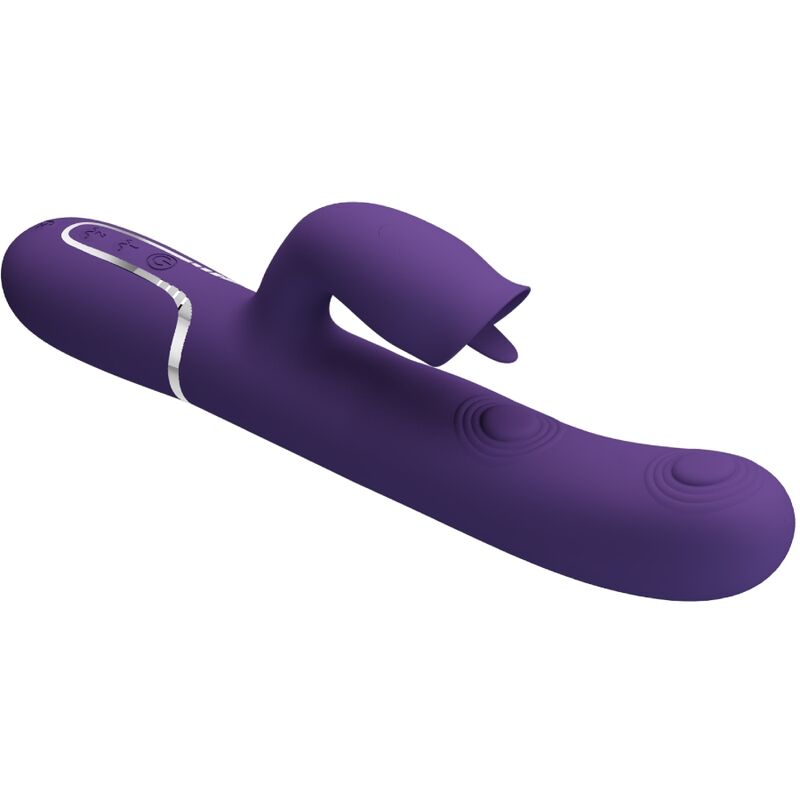 Pretty Love Vibratore Rabbit con Lingua e Pulsazione Viola