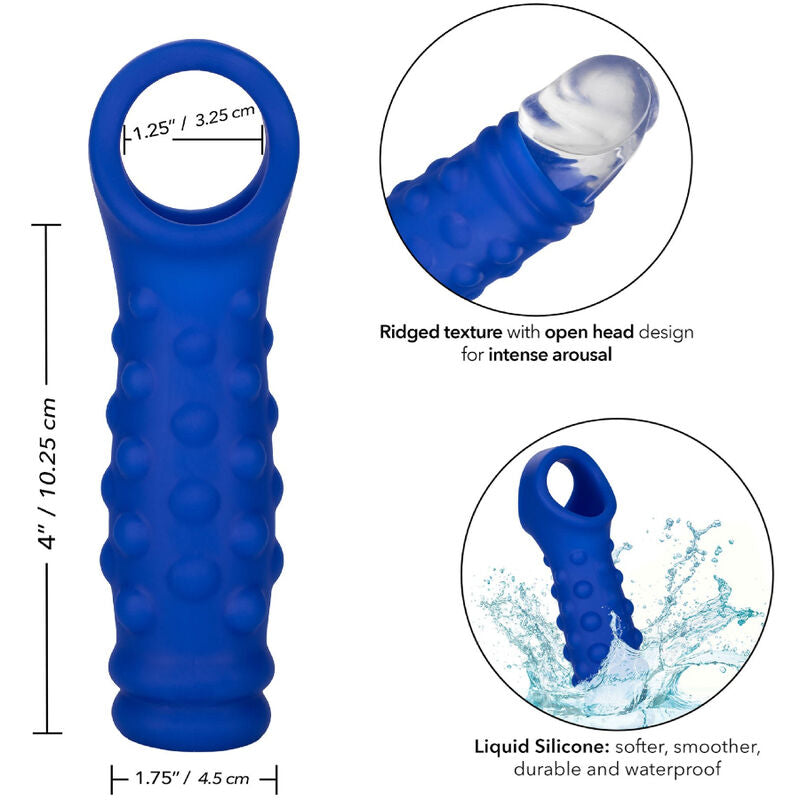 CalExotics Admiral Guaina con Perline in Silicone Liquido Blu – immagine 4