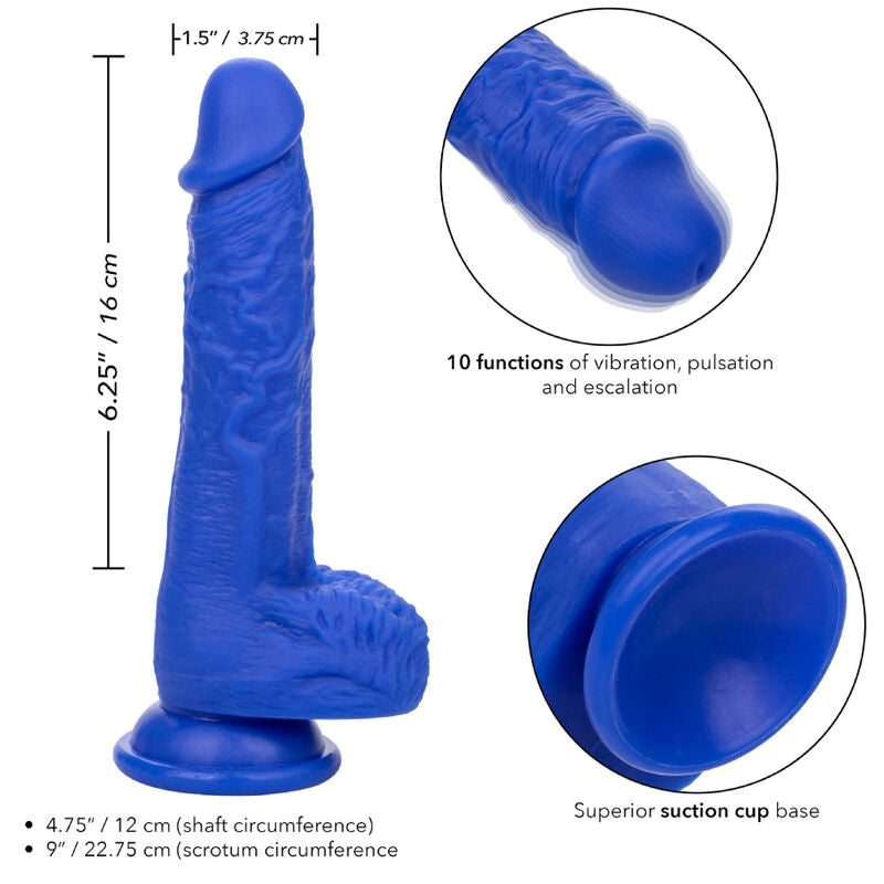 CalExotics Admiral Sailor Vibratore Realistico in Silicone Liquido Blu – immagine 4