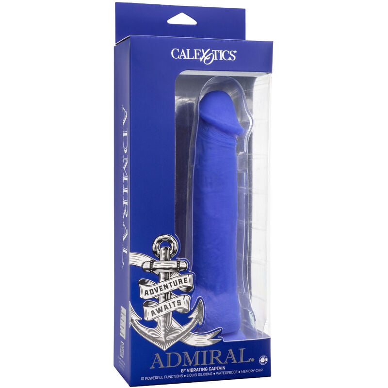 CalExotics Admiral Captain Vibratore Realistico in Silicone Liquido Blu – immagine 5