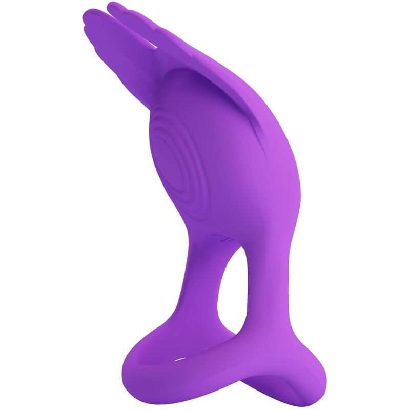 Pretty Love Silas Anello Vibrante Ricaricabile Viola – immagine 2