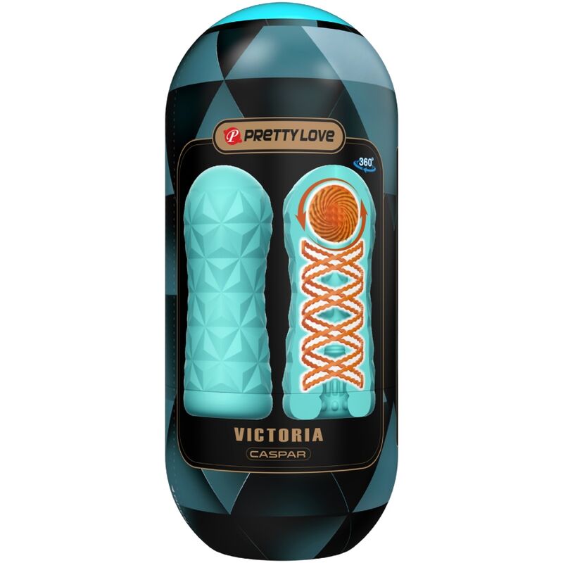 Pretty Love Victoria Caspar Masturbatore con Spirale Rotante Verde Acqua