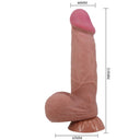 Pretty Love Sliding Skin dildo realistico 21,8 cm marrone – foto 6