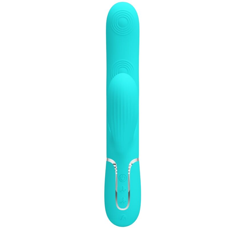 Pretty Love Perlita Vibratore Rabbit 3 in 1 Punto G Verde Acqua – immagine 2