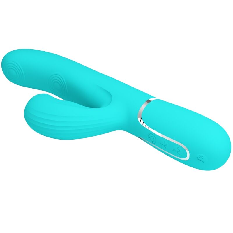 Pretty Love Perlita Vibratore Rabbit 3 in 1 Punto G Verde Acqua – immagine 5