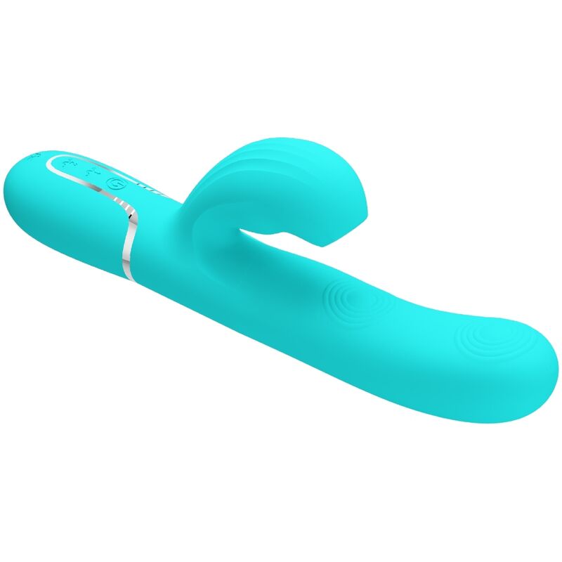 Pretty Love Perlita Vibratore Rabbit 3 in 1 Punto G Verde Acqua – immagine 6