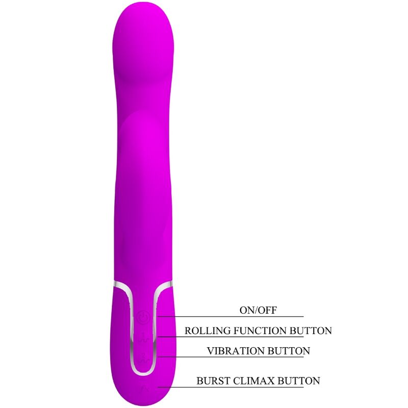 Pretty Love Vibratore Rabbit con Perle Su e Giù Viola – immagine 8