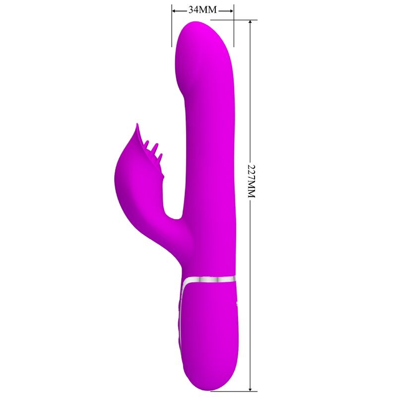 Pretty Love Vibratore Rabbit con Perle Su e Giù Viola – immagine 7