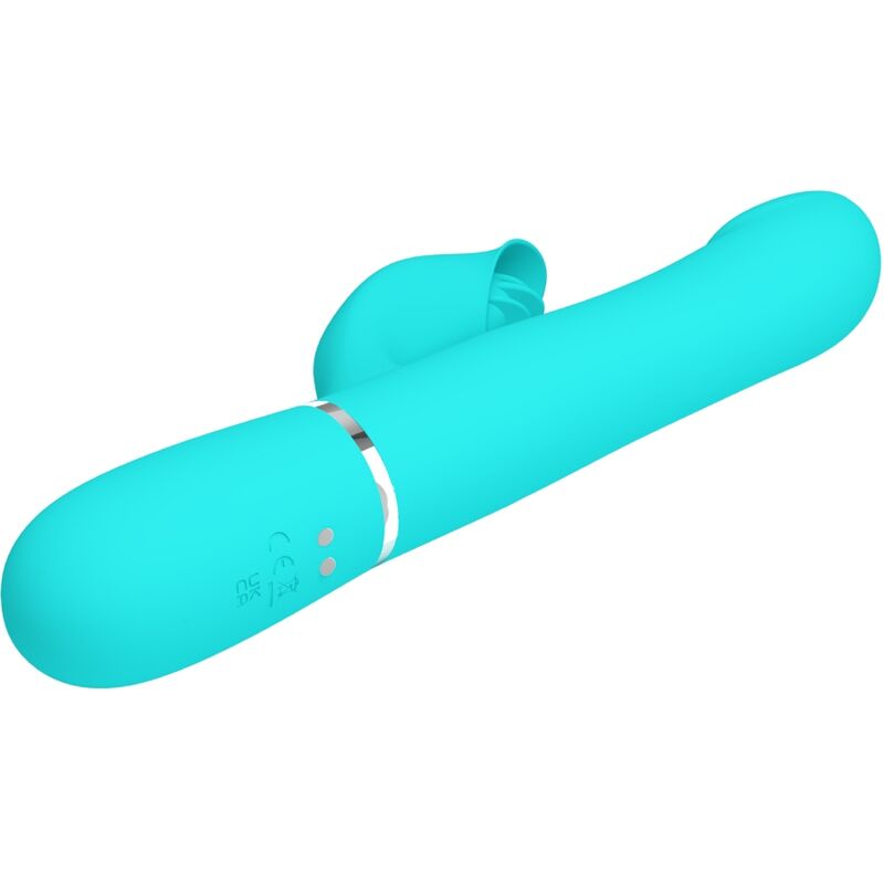 Pretty Love Vibratore Rabbit con Perle Su e Giù Verde Acqua – immagine 5