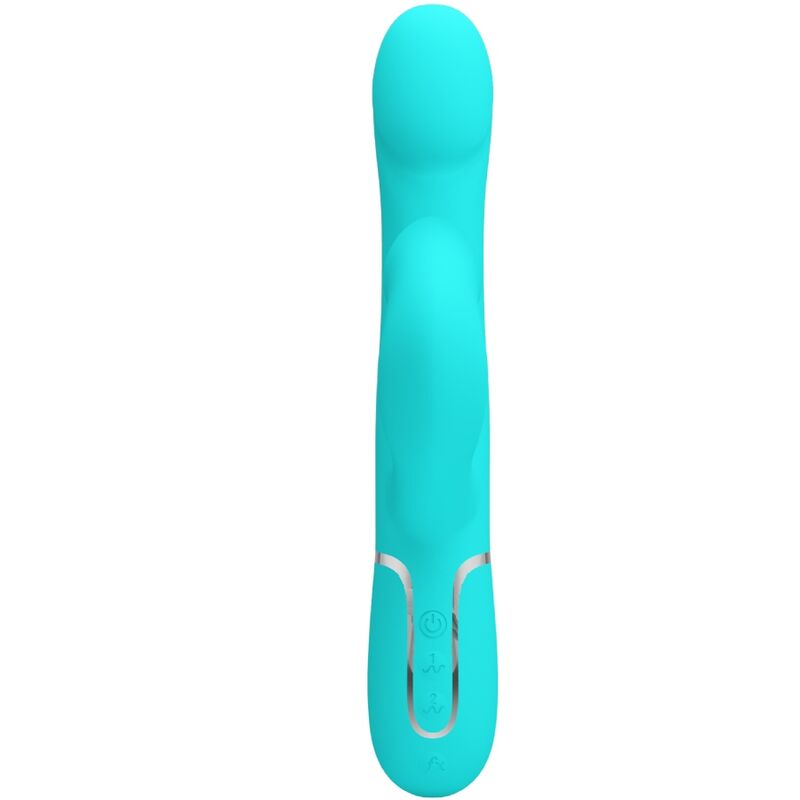 Pretty Love Vibratore Rabbit con Perle Su e Giù Verde Acqua – immagine 2