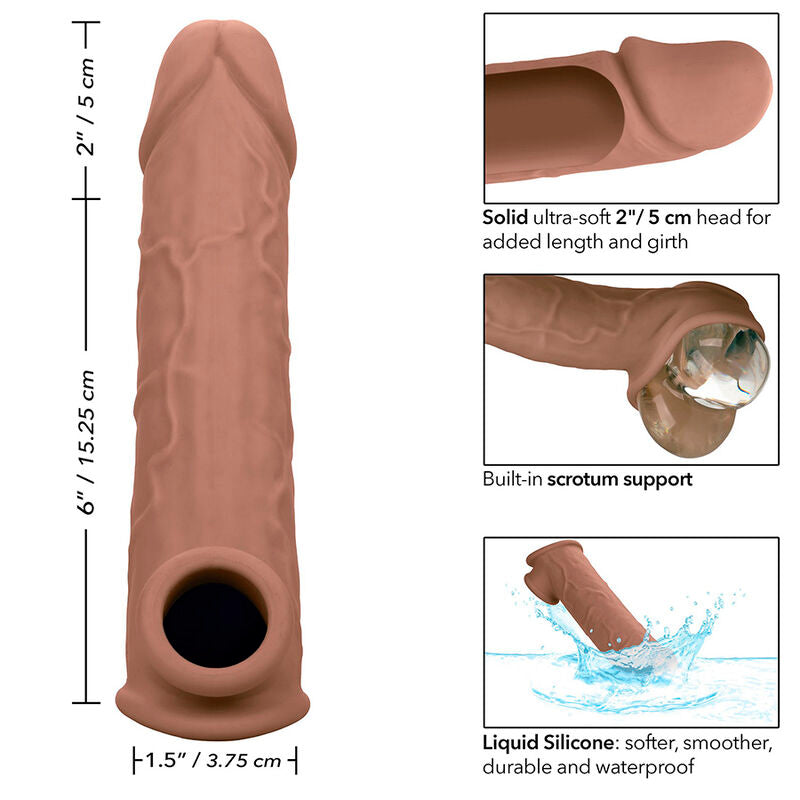 CalExotics Performance Maxx Life-Like Extension 8 Guaina Estensore Pelle Marrone – immagine 11