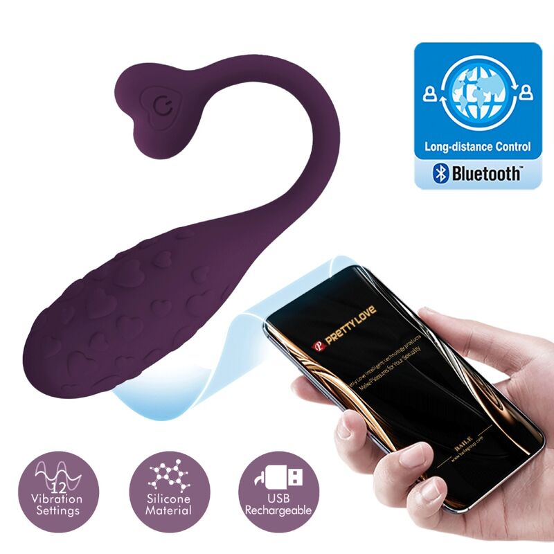Pretty Love Fisherman Ovetto Vibrante Controllato da App Lilla