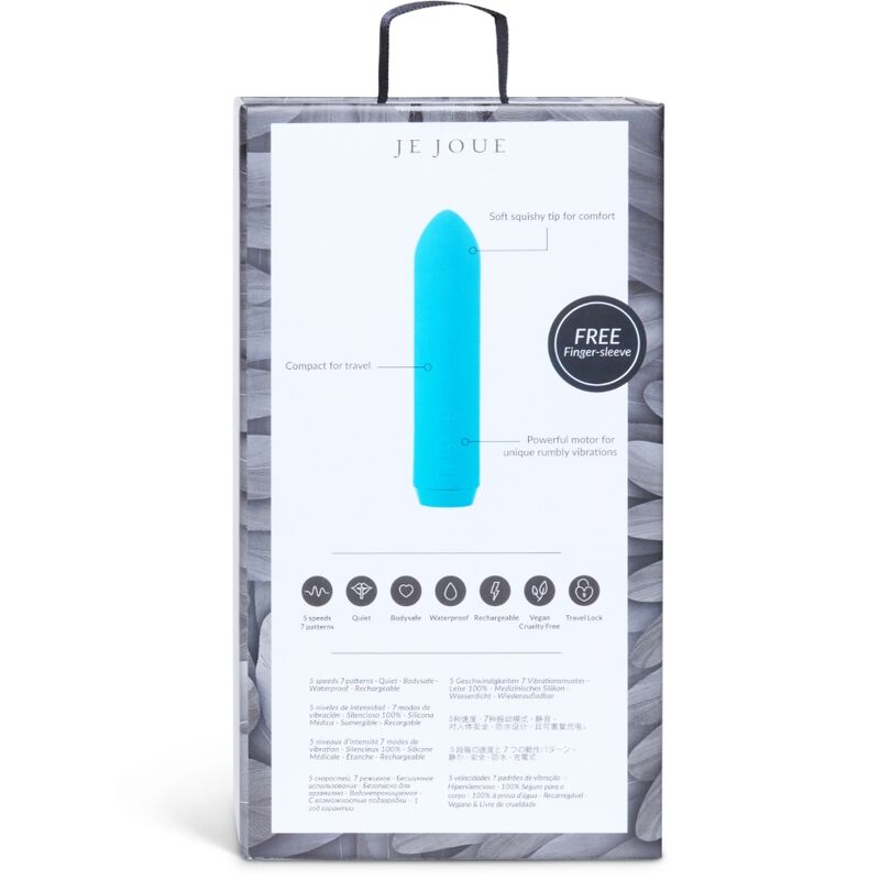Je Joue Classic Bullet Vibratore con Supporto da Dito Teal – immagine 4