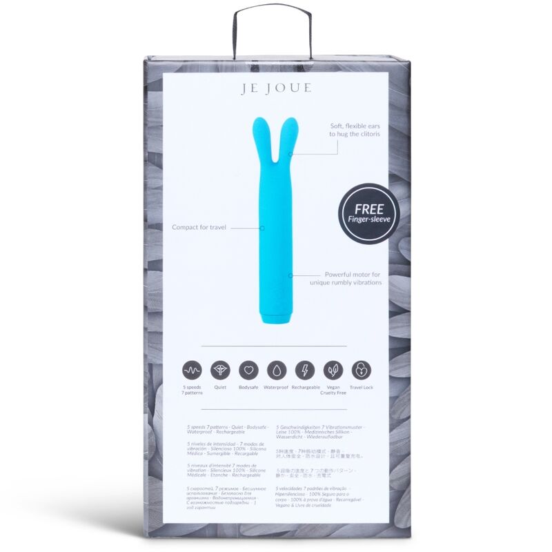 Je Joue Rabbit Bullet Vibratore con Orecchie Flessibili Teal – immagine 4