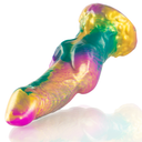 EPIC Iris dildo arcobaleno con testicoli in silicone