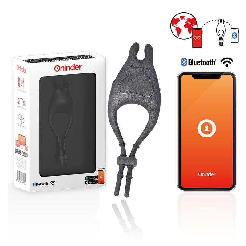 Oninder Pampa Anello Vibrante Regolabile con Stimolatore Clitoride e App