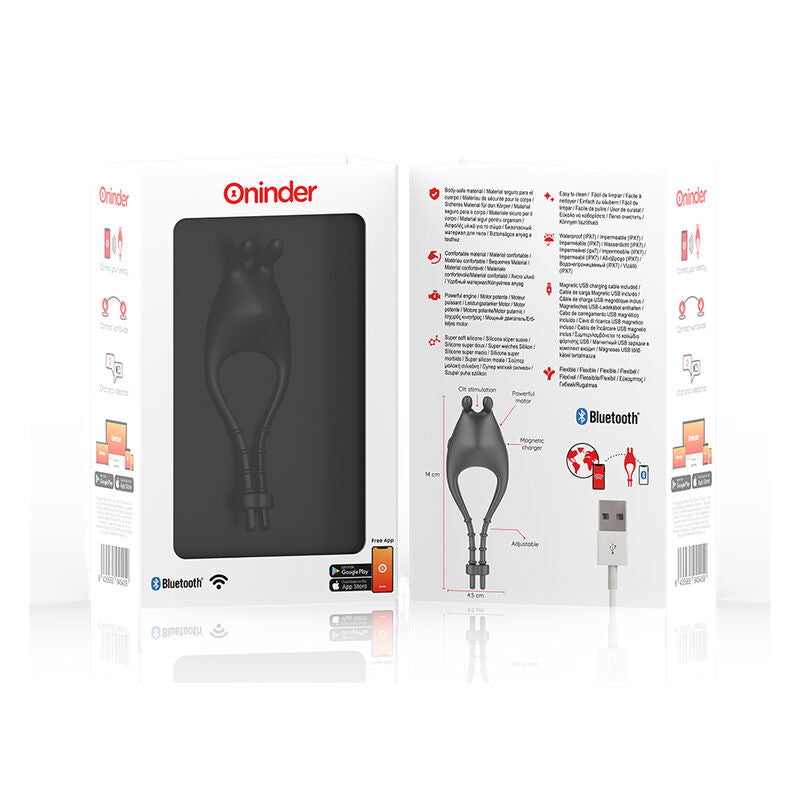 Oninder Pampa Anello Vibrante Regolabile con Stimolatore Clitoride e App – immagine 7