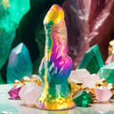 EPIC Iris dildo arcobaleno con testicoli in silicone – foto 3