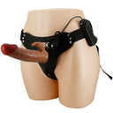 Pretty Love Marion Slip Strap-On con Dildo Rabbit Vibrante 19 cm Marrone