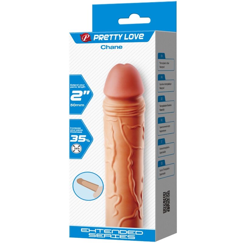 Pretty Love Chane Guaina Estensore per Pene Venata con Glande Pronunciato – immagine 6
