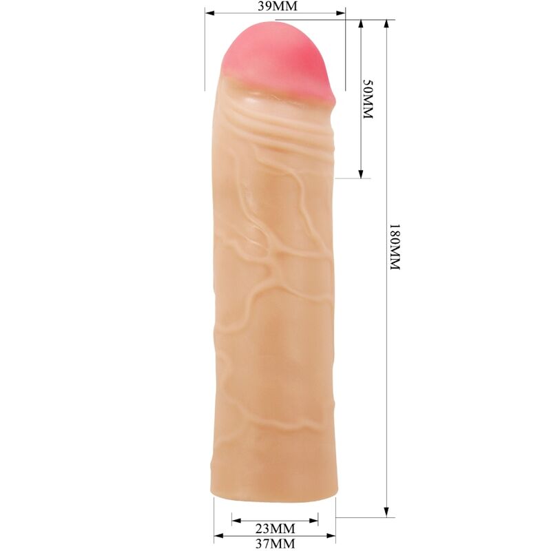 Pretty Love Chane Guaina Estensore per Pene Venata con Glande Pronunciato – immagine 4