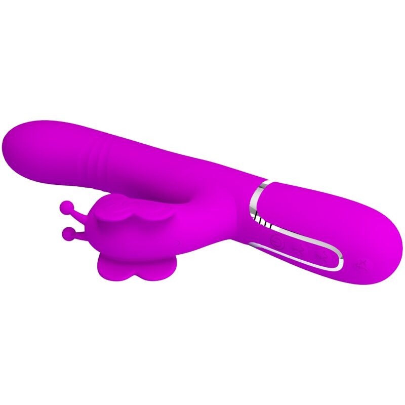 Pretty Love Vibratore Rabbit 4 in 1 con Farfalla Fucsia – immagine 6