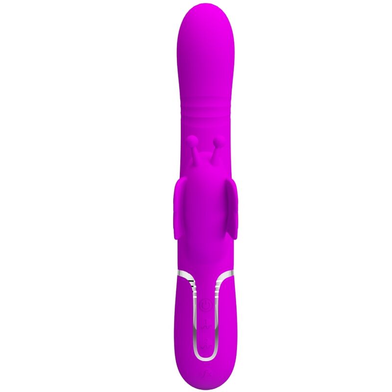 Pretty Love Vibratore Rabbit 4 in 1 con Farfalla Fucsia – immagine 2