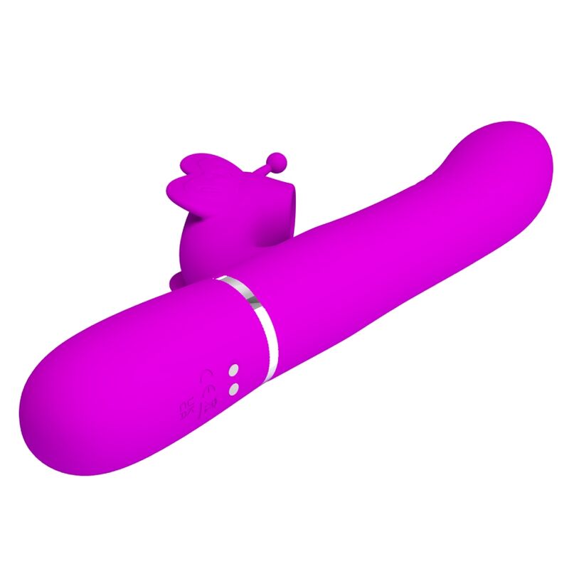 Pretty Love Vibratore Rabbit 4 in 1 con Farfalla Fucsia – immagine 4