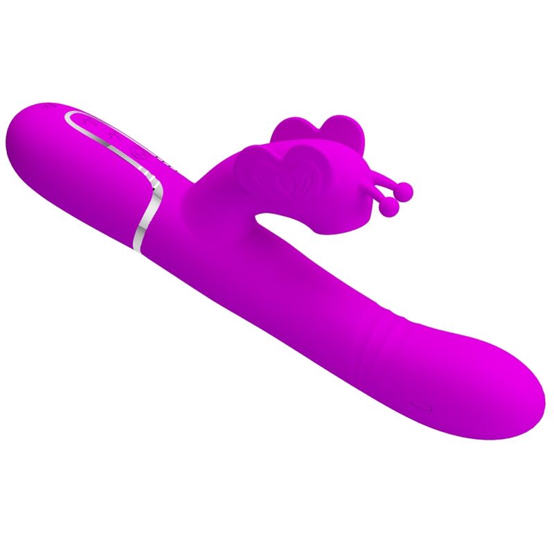 Pretty Love Vibratore Rabbit 4 in 1 con Farfalla Fucsia – immagine 5