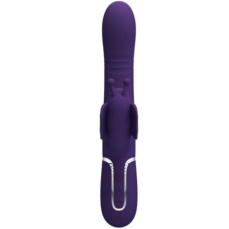 Pretty Love Vibratore Rabbit 4 in 1 con Farfalla Viola – immagine 2