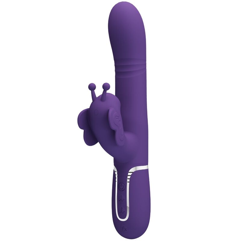Pretty Love Vibratore Rabbit 4 in 1 con Farfalla Viola